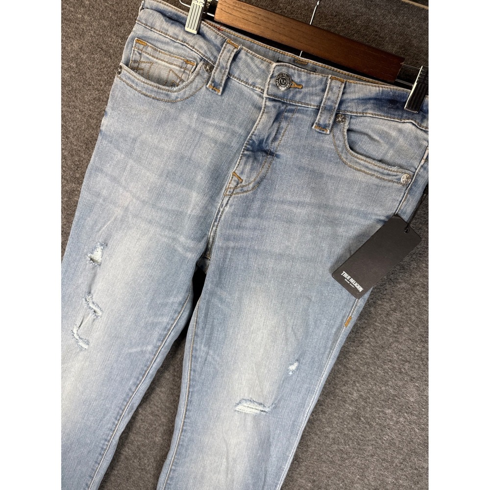 NWT True Religion Becca‎ Mid Rise Bootcut Jeans Light Wash Womens 30 Distressed